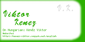 viktor kenez business card
